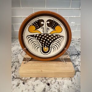Vintage Moses Pottery Cyprus decorative plate